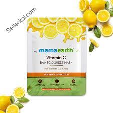 Mamaearth Vitamin C Bamboo Sheet Mask with Vitamin C and Honey for Skin Illumination (25gm)